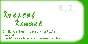 kristof kimmel business card